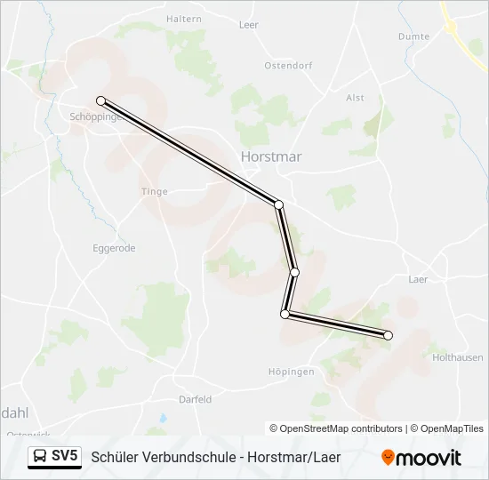 SV5 Bus Line Map