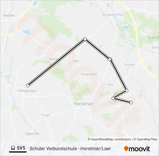 SV5 Bus Line Map