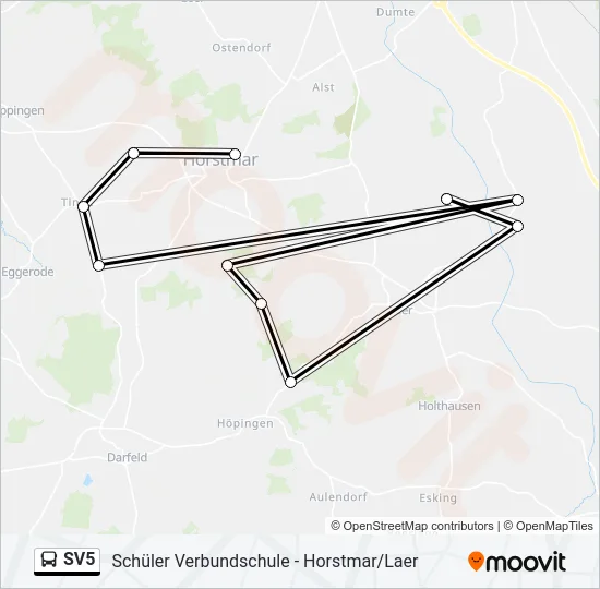 SV5 Bus Line Map