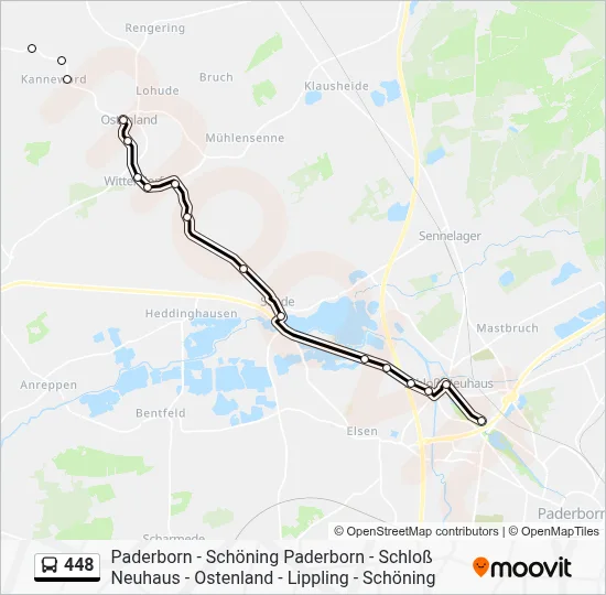 448 Bus Line Map