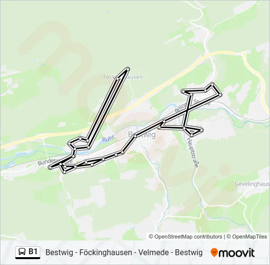 B1 Bus Line Map