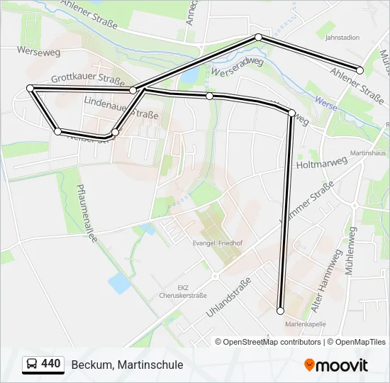 Автобус 440: карта маршрута