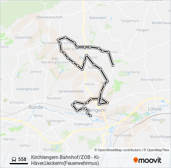 558 Route: Schedules, Stops & Maps - Ki-Häver,Ueckerm(Feuerwehrmus ...