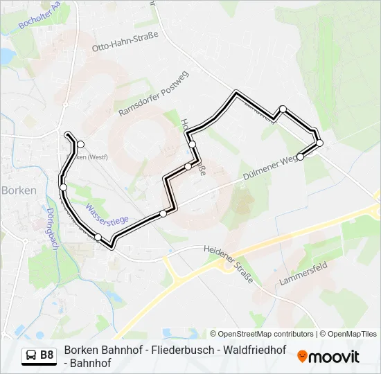 B8 Bus Line Map