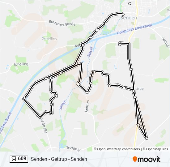 609 bus Line Map