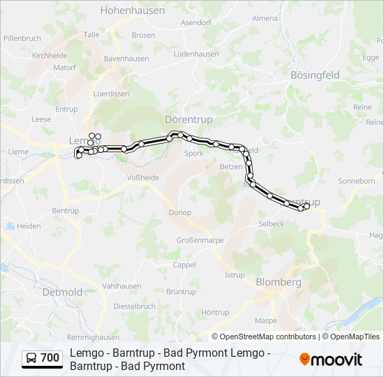 700 Route Schedules, Stops & Maps Lemgo, Bahnhof Steig 2 (Updated)