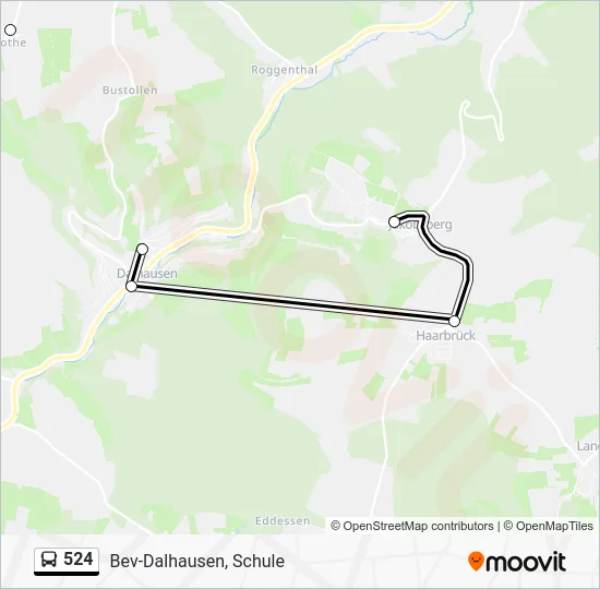 Автобус 524: карта маршрута