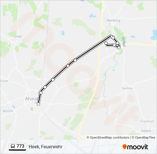 773 Bus Line Map