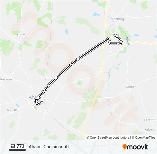 773 Bus Line Map