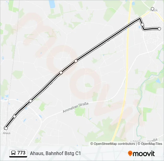 773 Bus Line Map