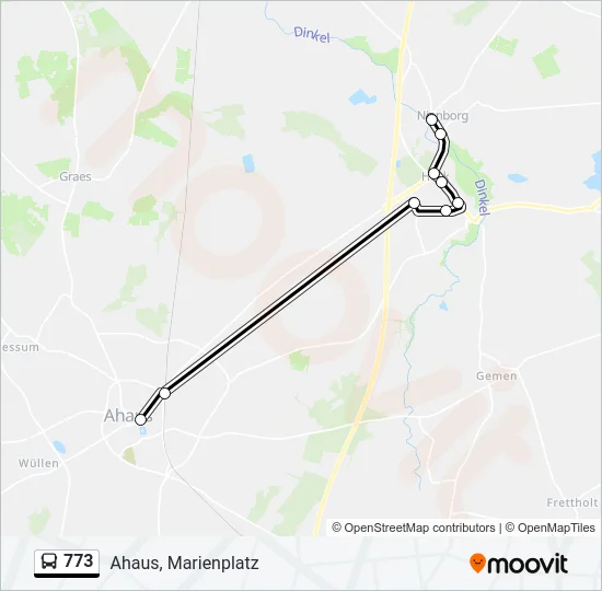 773 Bus Line Map