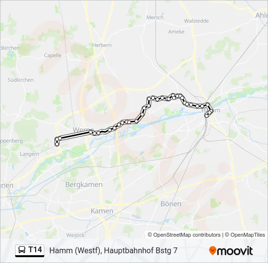 T14 Bus Line Map