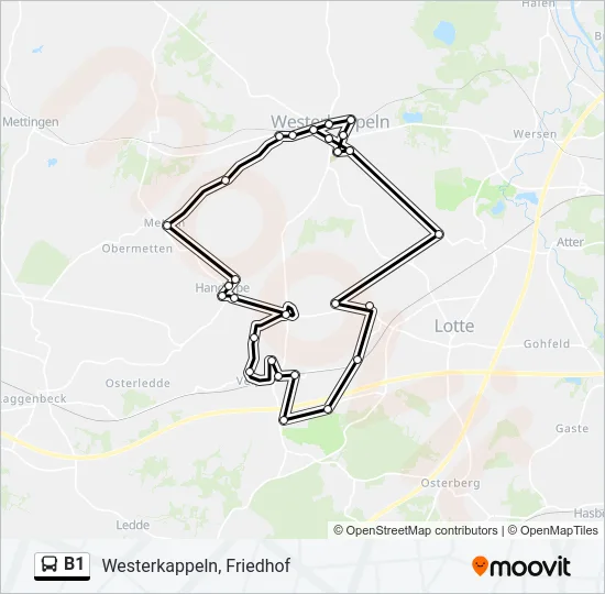 B1 Bus Line Map