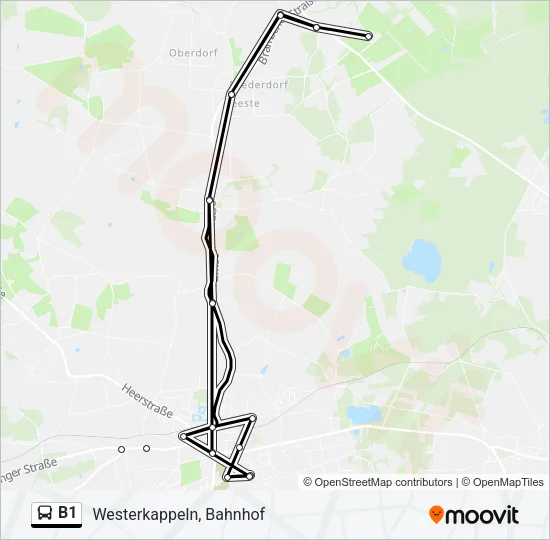 B1 Bus Line Map