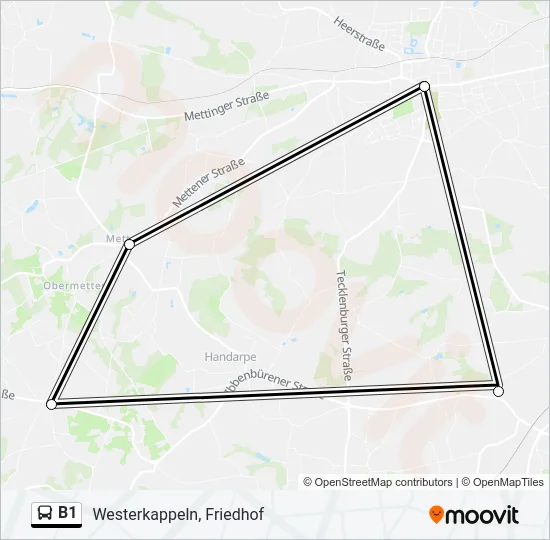 B1 Bus Line Map