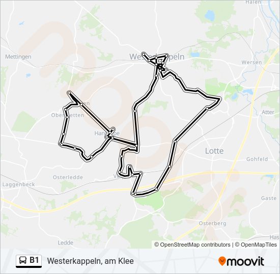 B1 bus Line Map