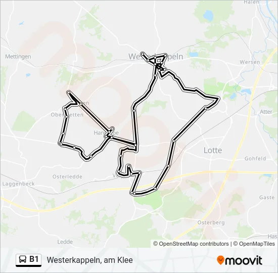 B1 Bus Line Map