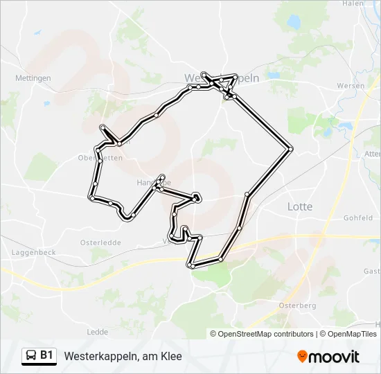 B1 Bus Line Map