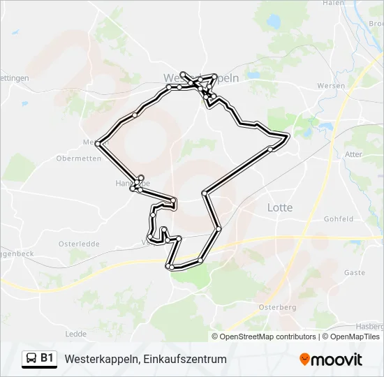 B1 Bus Line Map