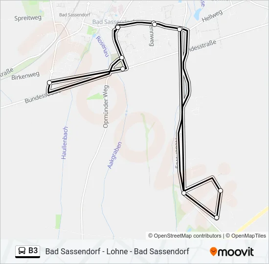 B3 Bus Line Map