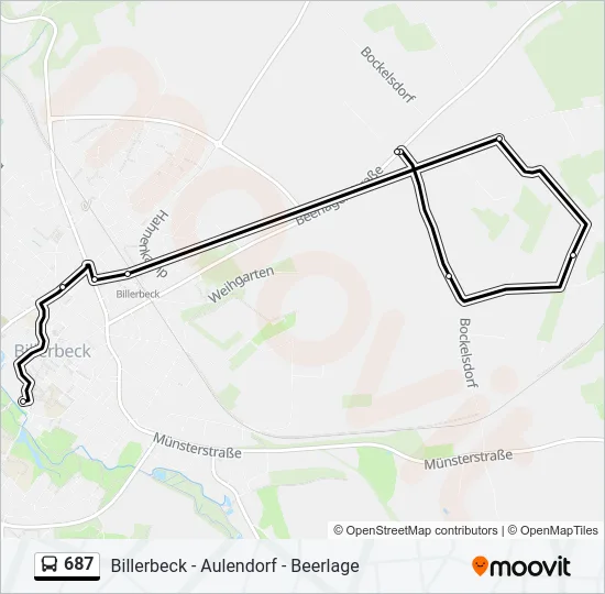 687 Bus Line Map