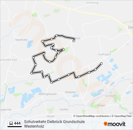 444 Route: Schedules, Stops & Maps - Db-Sudhagen, Abzweig Fuchsweg ...