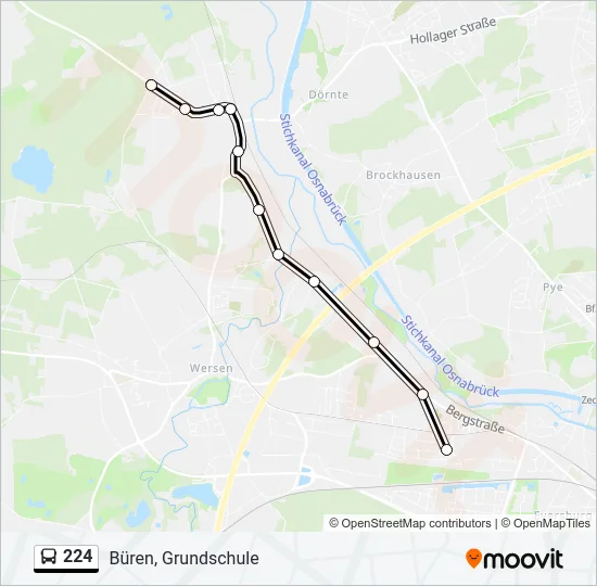 224 Bus Line Map