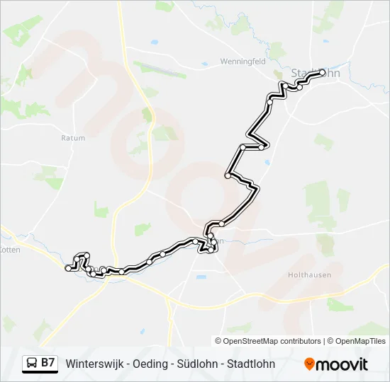 B7 Bus Line Map