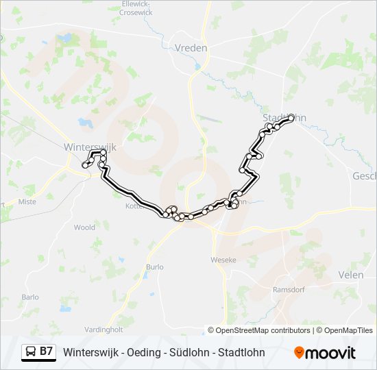 b7 Route: Schedules, Stops & Maps - Winterswijk, Busstation/Bahnof ...