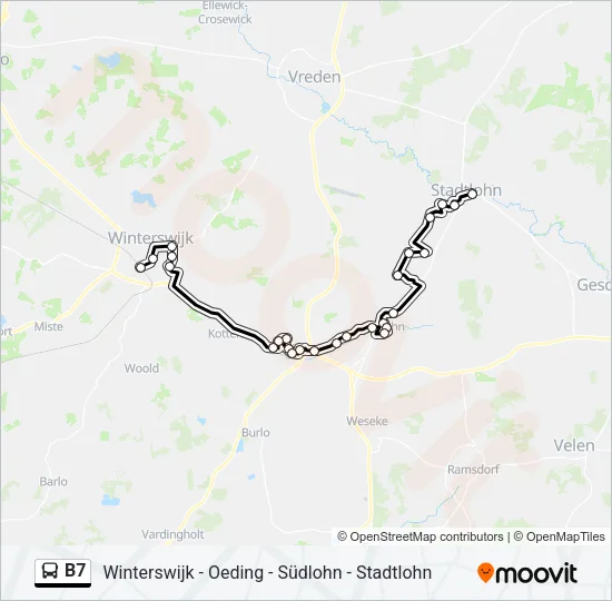 B7 Bus Line Map