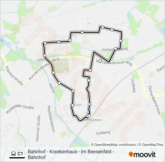 C1 Bus Line Map