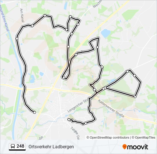 248 bus Line Map