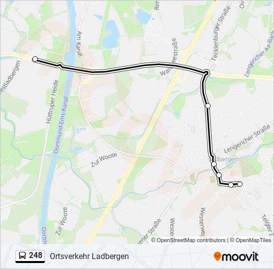 248 bus Line Map