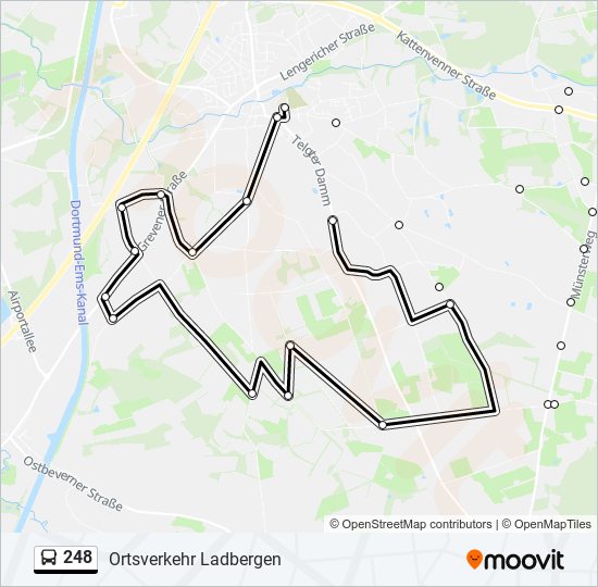 248 bus Line Map