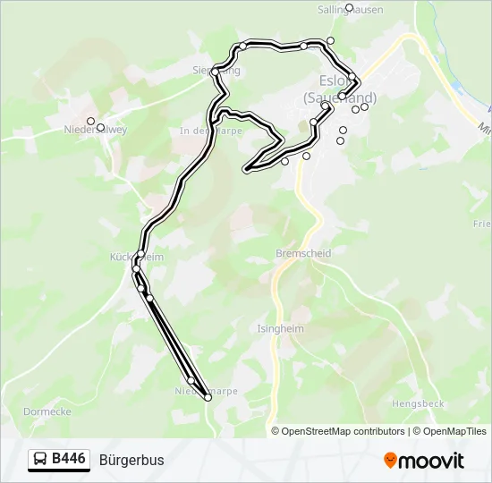 B446 Bus Line Map