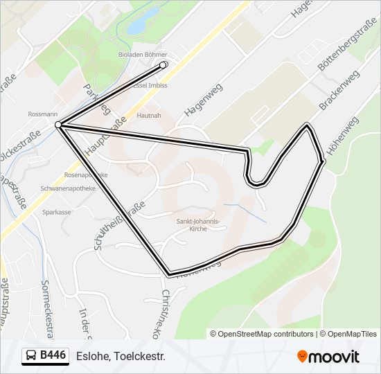 b446 Route Schedules, Stops & Maps Eslohe, Toelckestr. (Updated)