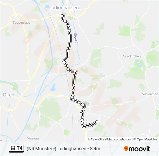 T4 Bus Line Map