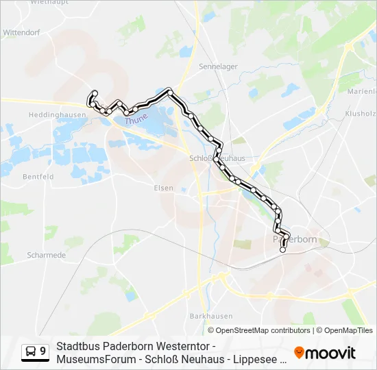 9 Bus Line Map