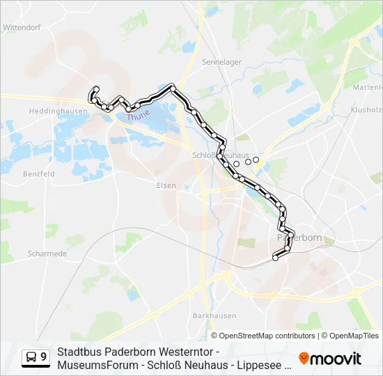 9 Bus Line Map