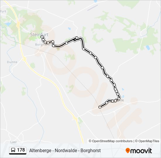 Buslinie 178 Karte