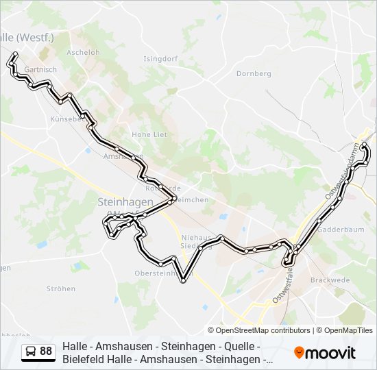 88 Route: Schedules, Stops & Maps - Halle, Bahnhof/Zob (Updated)