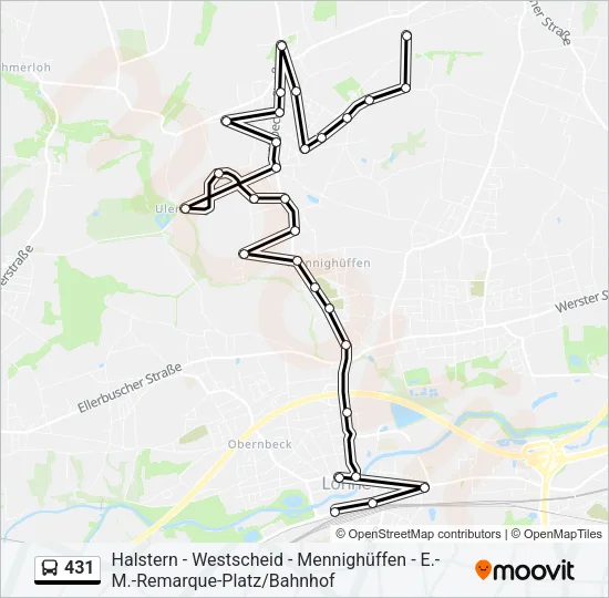 431 Bus Line Map