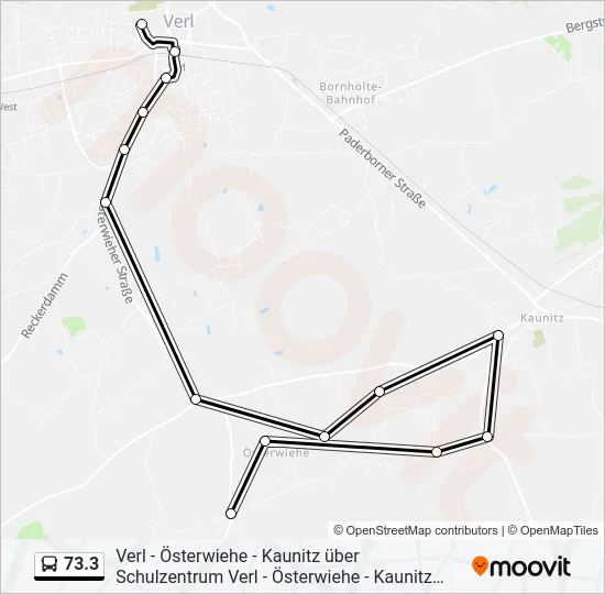Автобус 73.3: карта маршрута