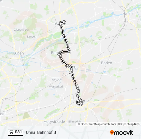 S81 Bus Line Map