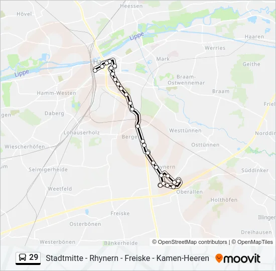 29 Bus Line Map