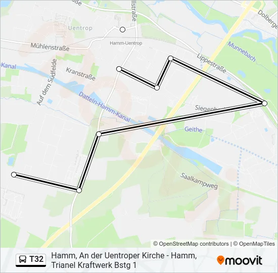 T32 Bus Line Map