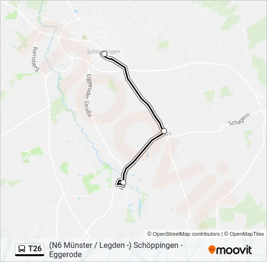 T26 Bus Line Map