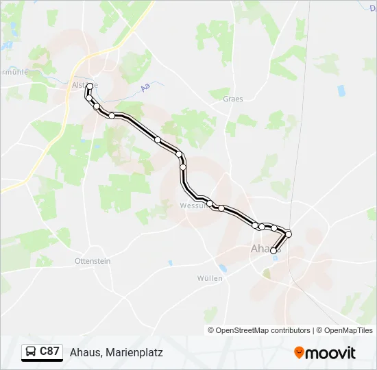 C87 Bus Line Map