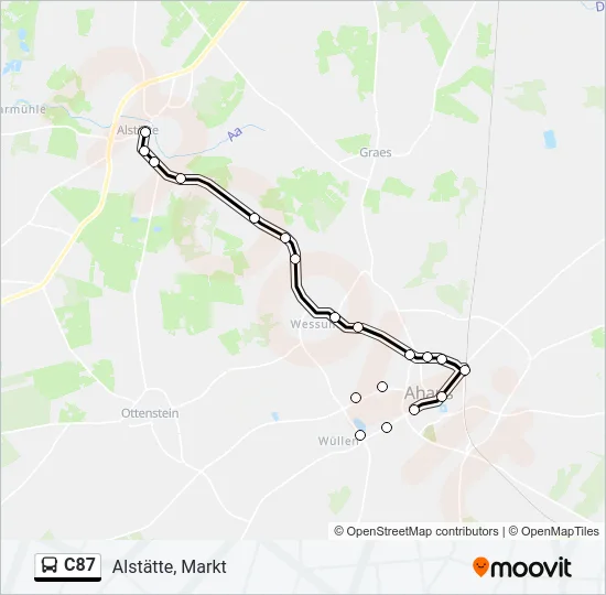C87 Bus Line Map