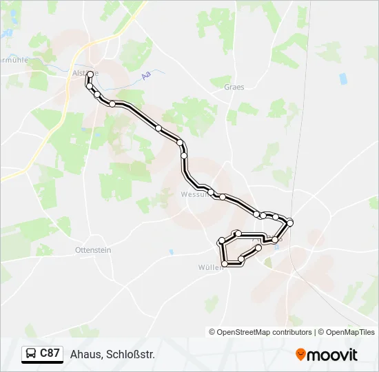 C87 Bus Line Map